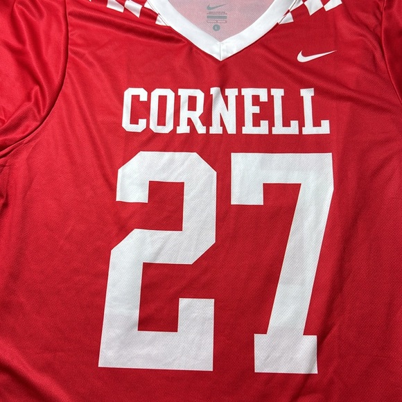 Nike Cornell University Men’s Lacrosse Jersey Red and White #27 Size Large - Picture 3 of 7